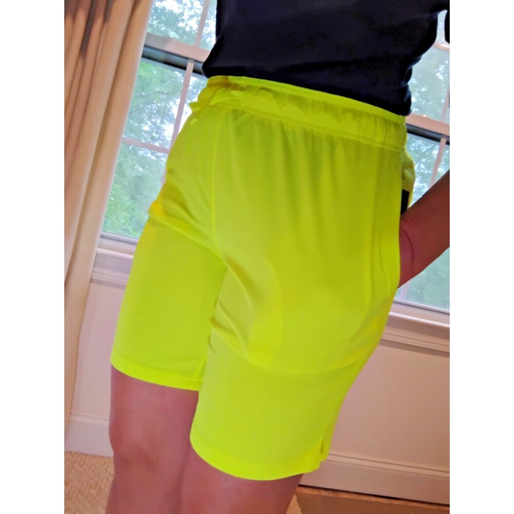 Athletic Works Unisex Men S Husky Mesh Shorts Yellow Driworks Gym Run Pockets